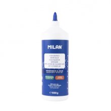 Milan Cola Blanca Liquida - Botella con Dosificador - 1Kg - Multisuperficies - Color Blanco