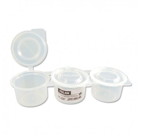 Milan Vaso para Mezclas con Tapa - Triple - 70ml por Unidad - Color Transparente