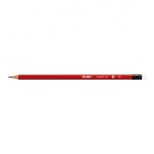 Milan Lapices de Grafito HB - con Goma - Hexagonales - Color Rojo (12 uds)