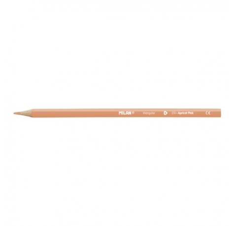 Milan Unicolor Lapices de Color Rosa Palido - Triangular - Color Rosa Palido (12 uds)