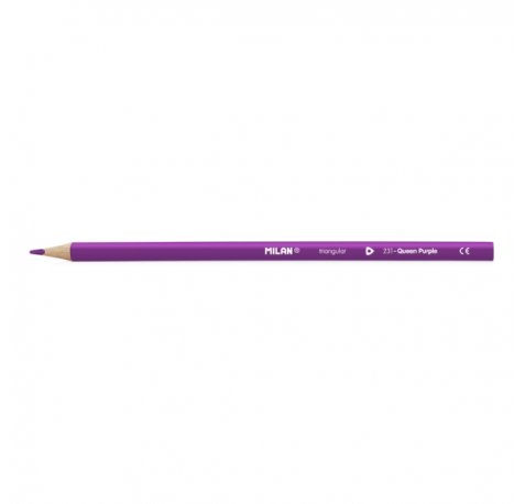 Milan Unicolor Lapices de Color Lila Oscuro - Triangular - Color Lila Oscuro (12 uds)