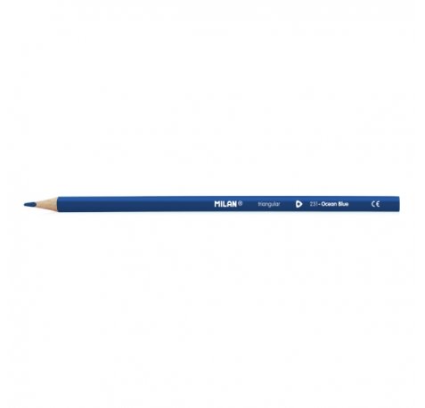 Milan Unicolor Lapices de Color Azul - Triangular - Color Azul (12 uds)