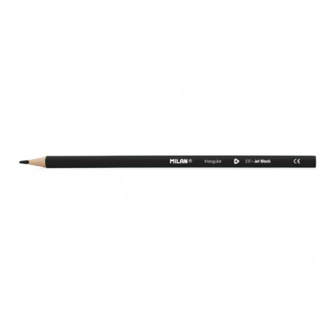 Milan Unicolor Lapices de Color Negro - Triangular - Color Negro (12 uds)