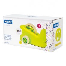 Milan Acid Portarrollos de Sobremesa - Doble Adaptador - Compatible con Cintas de 25mm y 75mm - Color Amarillo Milan Acid Portarrollos de Sobremesa - Doble Adaptador - Compatible con Cintas de 25mm y 75mm - Color Amarillo