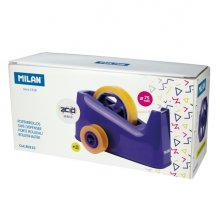 Milan Acid Portarrollos de Sobremesa - Doble Adaptador - Compatible con Cintas de 25mm y 75mm - Color Azul Milan Acid Portarrollos de Sobremesa - Doble Adaptador - Compatible con Cintas de 25mm y 75mm - Color Azul
