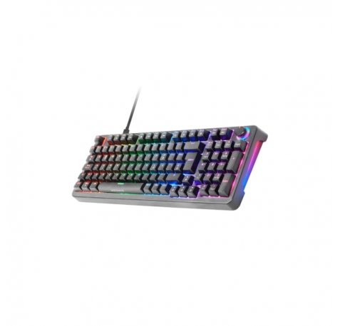 Mars Gaming MKPRO Teclado Completo Hibrido H-Mech - Switch SKN Amarillo - Disposicion Italiana QWERTY IT - Iluminacion RGB Chroma - 385x140x40mm - Color Negro