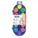Milan 0531512 Estuche de 12 Acuarelas Ø30 mm + Pincel  Serie 101 - Mezclable - Colores Fluorescentes y Metalizados (6 uds)
