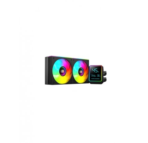 Mars Gaming ML-LCDPRO240 Kit de Refrigeracion Liquida - Potencia 500W - Pantalla LCD 2.8" - Bomba Opti-Chamber - Iluminacion ARGB - Color Negro