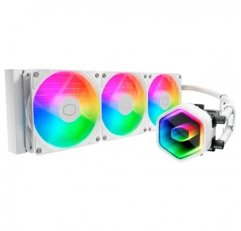 Cooler Master MasterLiquid 360 Core II Kit de Refrigeracion Liquida - ARGB - TDP 280W - Compatibilidad Universal - Color Blanco