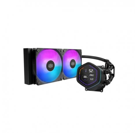 Cooler Master Masterliquid Core Nex Digital 240 ARGB Kit de Refrigeracion Liquida - Pantalla LED Digital 2,1" - Color Negro