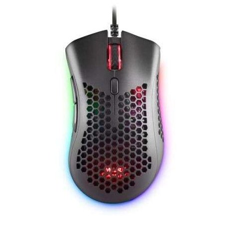 Mars Gaming MMEX Raton Gaming USB 32000dpi - Carcasa de Panel Perforado - 7 Botones Programables - Iluminacion RGB Chroma - Uso Diestro - Cable de 1.70m
