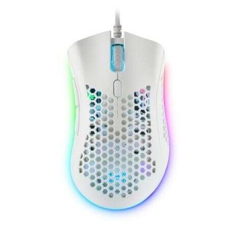 Mars Gaming MMEX Raton Gaming USB 32000dpi - Carcasa de Panel Perforado - 7 Botones Programables - Iluminacion RGB Chroma - Uso Diestro - Cable de 1.70m