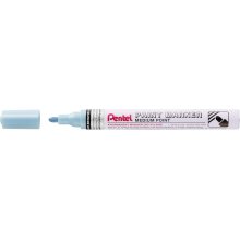 Pentel Paint Marker Marcador de Pintura - Punta Media 4.5mm - Permanente en todas las Superficies - Resistente a Luz y Agua - Cuerpo de Aluminio - Color Azul Claro Perla (12 uds)
