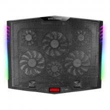Mars Gaming MNBC5 Base de Refrigeracion para Portatil hasta 19" - 6 Ventiladores - 7 Posiciones de Inclinacion - Iluminacion ARGB Dinamica - Base para Smartphone - Rejilla de Aluminio - 2 Puertos USB 2.0 Mars Gaming MNBC5 Base de Refrigeracion para Portatil hasta 19" - 6 Ventiladores - 7 Posiciones de Inclinacion - Iluminacion ARGB Dinamica - Base para Smartphone - Rejilla de Aluminio - 2 Puertos USB 2.0
