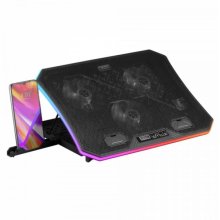 Mars Gaming MNBC6 Base de Refrigeracion - Iluminacion ARGB 10 Modos - Rejilla Metalica - Stand Ergonomico 7 Posiciones - 3 Ventiladores con Panel LCD - 2 Puertos USB 2.0 - Color Negro Mars Gaming MNBC6 Base de Refrigeracion - Iluminacion ARGB 10 Modos - Rejilla Metalica - Stand Ergonomico 7 Posiciones - 3 Ventiladores con Panel LCD - 2 Puertos USB 2.0 - Color Negro