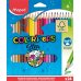 Maped Color´Peps Star Pack de 24 Lapices de Colores Triangulares - Mina Suave - Madera Certificada FSC - Colores Surtidos