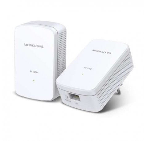 Mercusys MP500 Adaptador Powerline - 1000Mbps - Alcance 300m - Gigabit Ethernet - Pack de 2