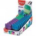 Maped Shaker Sacapuntas con Deposito de Gran Capacidad - 2 Agujeros - Forma Ergonomica - Colores Surtidos - Caja Expositora de 20 uds.