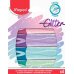 Maped Glitter Pastel Pack de 4 Marcadores Fluorescentes Pastel con Purpurina - Punta Biselada - Trazo de 1 a 5mm - Ideal para Subrayar y Resaltar - Colores Pastel con Purpurina Surtidos