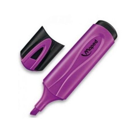 Maped Peps Classic Marcador Fluorescente - Punta Biselada - Trazo de 1 a 5mm - Ideal para Subrayar y Resaltar - Color Violeta (12 uds)