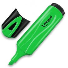 Maped Peps Classic Marcador Fluorescente - Punta Biselada - Trazo de 1 a 5mm - Ideal para Subrayar y Resaltar - Color Verde (12 uds)