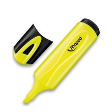 Maped Peps Classic Marcador Fluorescente - Punta Biselada - Trazo de 1 a 5mm - Ideal para Subrayar y Resaltar - Color Amarillo (12 uds)