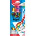 Maped Color´Peps Oops Pack de 12 Lapices de Colores Borrables - Mina 2.9mm - Con Goma de Borrar - Sin Madera - Colores Surtidos