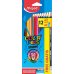 Maped ColorÂ´Peps Strong Pack de 12 Lapices Triangulares de Colores + 1 Lapiz de Grafito con Goma + Sacapuntas - Sin Madera - Mina 3,2mm - Punta Ultra Resistente - Colores Surtidos
