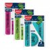 Maped Twist´n Flex Original Pack de Reglas Flexibles - Regla 15cm, Cartabon 60º/15cm, Transportador 180º/10cm - Colores Surtidos Aleatorios (10 uds)
