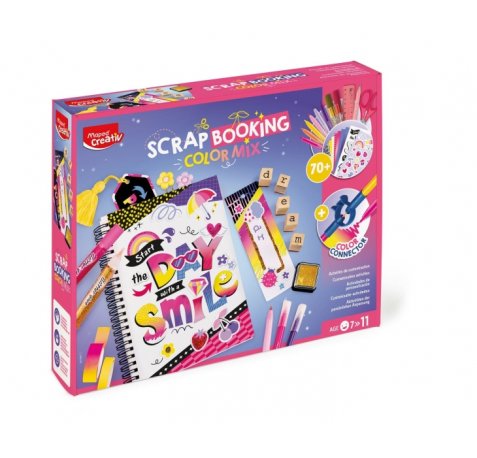 Maped Scrapbooking Booking Color Mix - Contiene mas de 70 Accesorios - Para NiÃ±os a partir de 7 AÃ±os