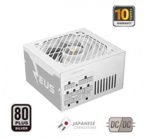 Mars Gaming MPZE750SIM Fuente de Alimentacion ATX de 750W - 80 Plus Silver - Modular - 14dB - 150x160x85mm - Color Blanco