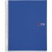 Miquel Rius Notebook8 Cuaderno de Espiral Formato A4 - 200 Hojas de 70 gr Microperforadas con 4 Taladros - Cubiertas de Polipropileno - Cuadricula 5x5 - Color Azul