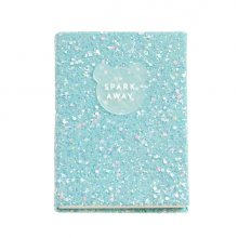 Miquel Rius Back2Fun Cuaderno Encolado con Cubierta de Purpurina Azul y Patch de Silicona - 96 Hojas Lisas de Papel 100 g/m2