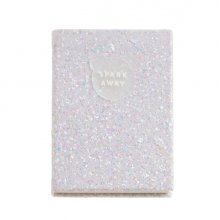 Miquel Rius Back2Fun Cuaderno Encolado con Cubierta de Purpurina Blanco y Patch de Silicona - 96 Hojas Punteadas de Papel 100 g/m2