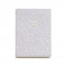 Miquel Rius Back2Fun Cuaderno Encolado con Cubierta de Purpurina Blanco y Patch de Silicona - 96 Hojas Punteadas de Papel 100 g/m2