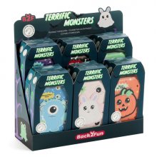 Miquel Rius Back2Fun Halloween Expositor con 12 Cuadernos A6 con Cubierta de Carton Recubierto de PU Acolchado - 80 Hojas con Cuadricula de Papel 80 g/m2 - Hojas de Colores segun Modelo