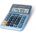 Casio MS-120EM Calculadora de Sobremesa Pequeña - Pantalla LCD de 12 Digitos - Alimentacion Solar y Pilas - Color Azul