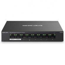 Mercusys Switch 8 Puertos Gigabit RJ45 10/100/1000Mbps - 7 Puertos PoE - Diseño Compacto - Plug & Play - Carcasa de Metal