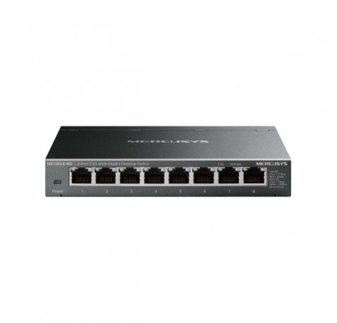 Mercusys MS108GS-M2 Switch 5 Puertos 2.5 Gigabit - Multi-Gigabit 10/100/1000/2500 - Auto-Negociacion - Color Negro