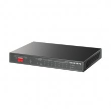 Mercusys MS110GMP Switch 10 Puertos Gigabit RJ45 10/100/1000Mbps - 8 Puertos Gigabit PoE+ y 2 Puertos Gigabit Uplink - Plug & Play - DiseÃ±o Metalico - Color Negro