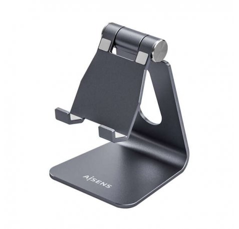 Aisens Soporte de Sobremesa Tamaño M Ajustable (1 Pivote) para Movil / Tablet - Color Gris