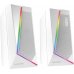 Mars Gaming Altavoces Impactantes 20W DSP RGB Bluetooth 5.0 - USB Alimentacion - Espacialidad Multi-Nivel - Iluminacion Dinamica - Compactos - Color Blanco