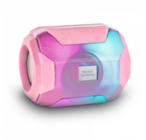Mars Gaming Altavoz Portatil - Sonido Impactante 10W - Ultra-BASS - Bluetooth 5.0 - 8 Horas de Autonomia - USB y MicroSD - Color Rosa