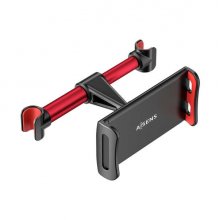 Aisens Soporte Coche Ajustable (1 Pivote) para Reposacabezas para Telefono / Tablet - Color Rojo
