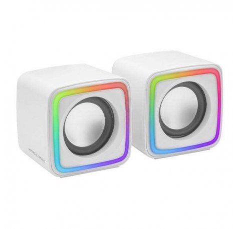 Mars Gaming MSCUBE Altavoces 8W - Iluminacion RGB - Sonido DSP - USB, Entrada Jack 3.5mm - Compactos y Ligeros