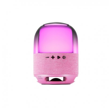 Mars Gaming MS-FLOW Altavoz Bluetooth de 15W - Luces RGB 360 Grados - Bateria de 2000mAh - Compacto - Alcance hasta 10m - Color Rosa