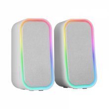 Mars Gaming MS-OM Altavoces - Sonido 20W - Chipset DSP - Iluminacion RGB - Bluetooth 5.3 - AUX-IN - Control Intuitivo - Compatibilidad Universal - Color Blanco