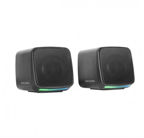Mars Gaming MS-PRO Altavoz Compacto de 10W - Alimentacion USB - Luces RGB - Jack 3.5mm - Cable de 80cm - Color Negro