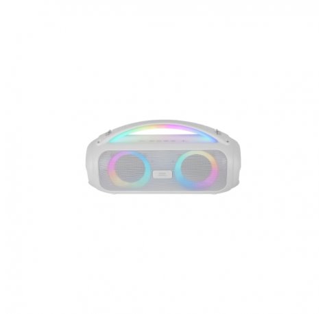 Mars Gaming MS-PULSE Altavoz Bluetooth de 50W - Luces RGB - Bateria de 5000mAh - Microfono Integrado - Color Blanco