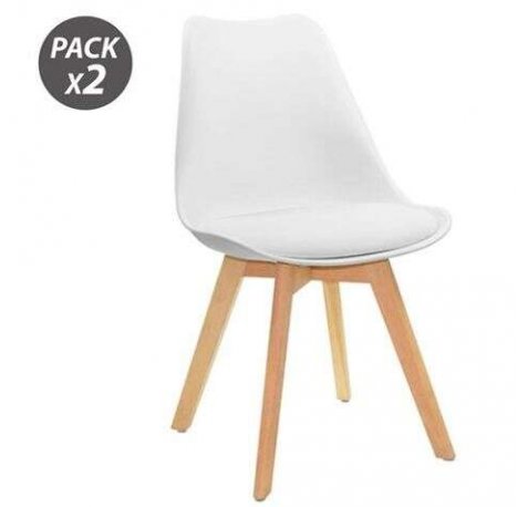 Muvip Pack 2 Sillas Design D200 - Color Blanco